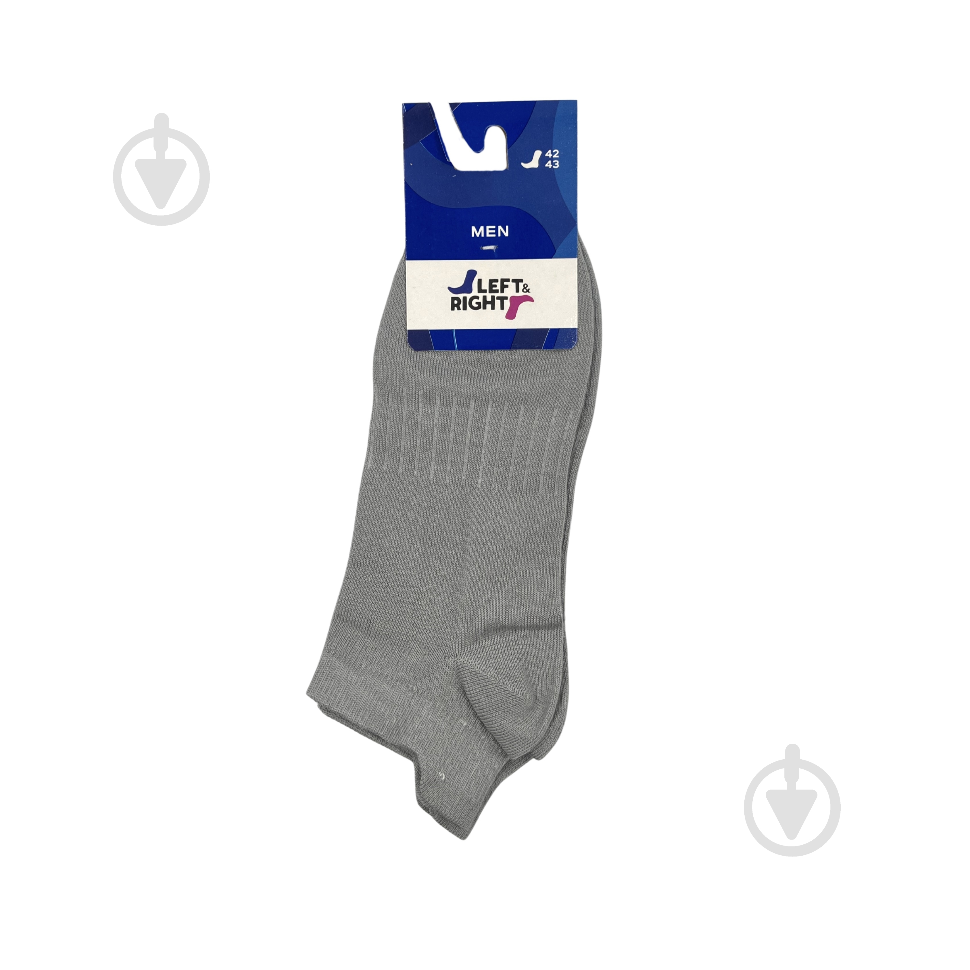 Шкарпетки чоловічі L&R Л&П 223 (короткі з язичком) 05 р.40-41 світло-сірий 1 шт. - фото 2 Шкарпетки чоловічі L&R Л&П 223 (короткі з язичком) 05 р.40-41 світло-сірий 1 шт. - фото 2