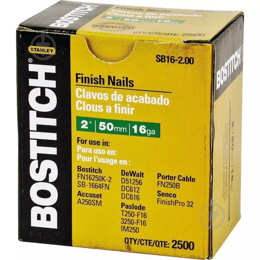 Гвозди BOSTITCH SB16-2.00 - фото 3 Гвозди BOSTITCH SB16-2.00 - фото 3