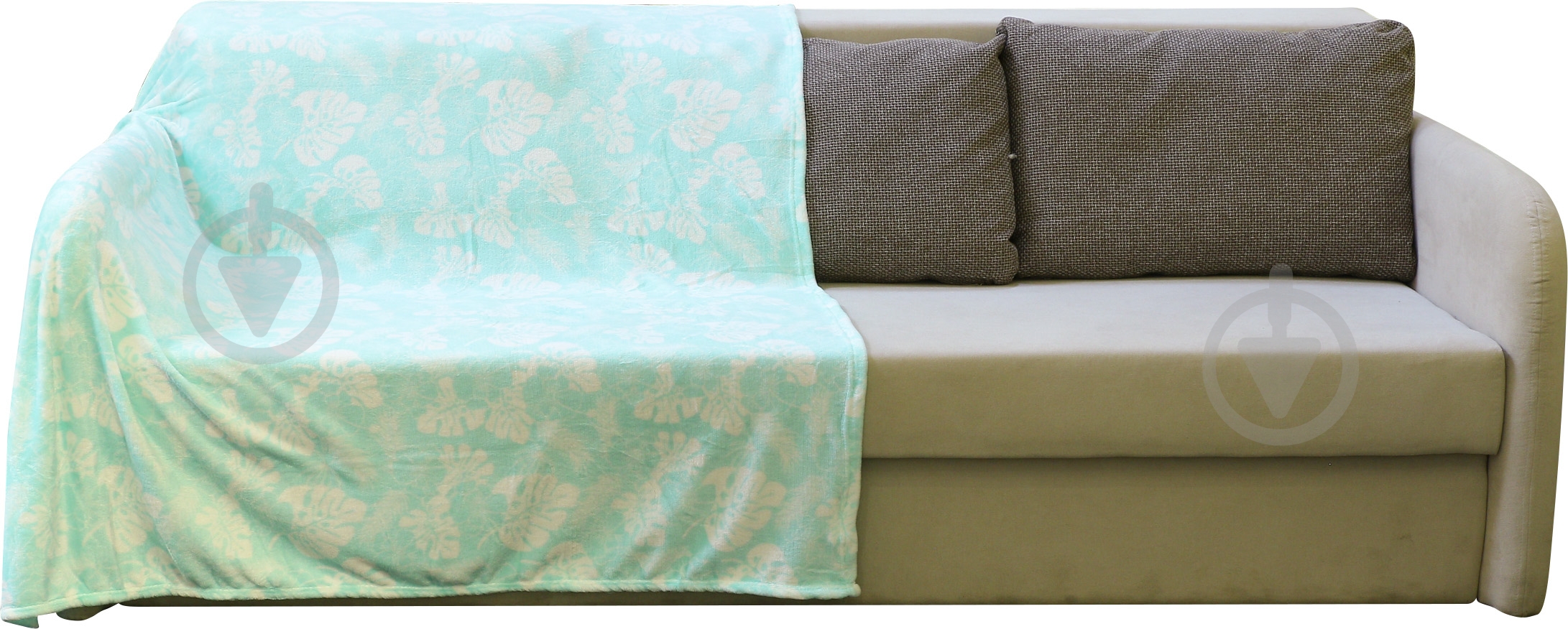 Плед Monstera 200x220 см ментол La Nuit - фото 1 Плед Monstera 200x220 см ментол La Nuit - фото 1