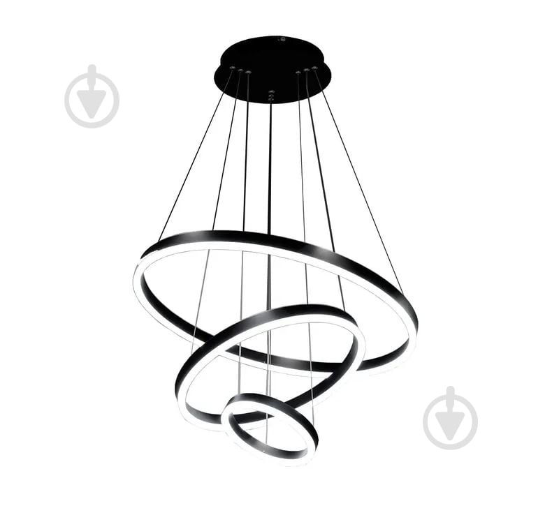 Люстра світлодіодна Berger 3x75 Вт LED-модуль чорний 7014-PL-75 Black - фото 1