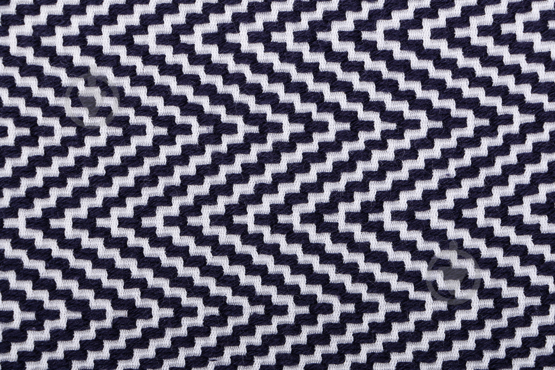 Плед Zigzag 130x170 см белый с синим PISCATEXTIL - фото 2