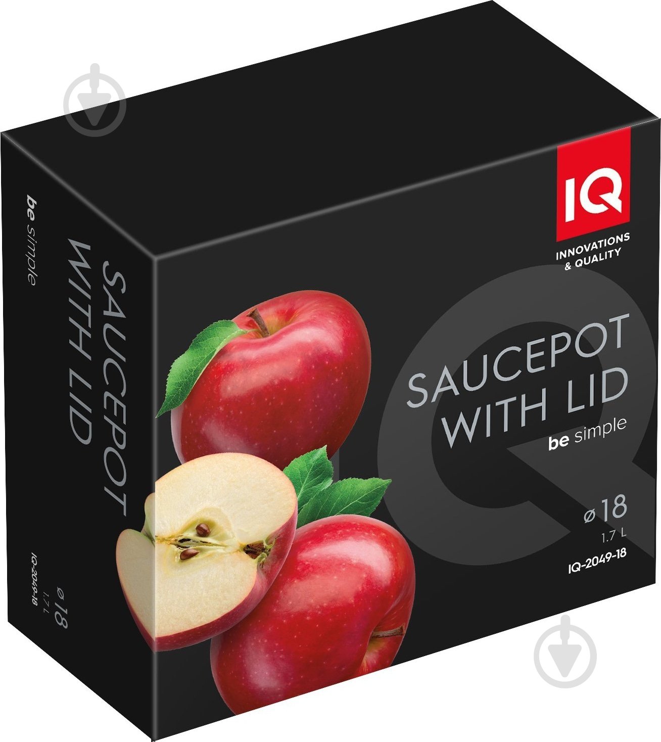 Каструля з кришкою IQ Be Simple 1.7 л (IQ-2049-18) - фото 4 Каструля з кришкою IQ Be Simple 1.7 л (IQ-2049-18) - фото 4