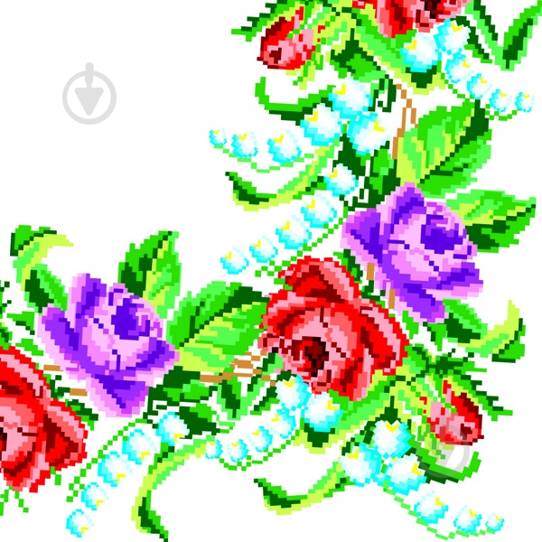 Серветки столові La Fleur Квітковий віночок 33х33 см білий із принтом 16 шт. - фото 1