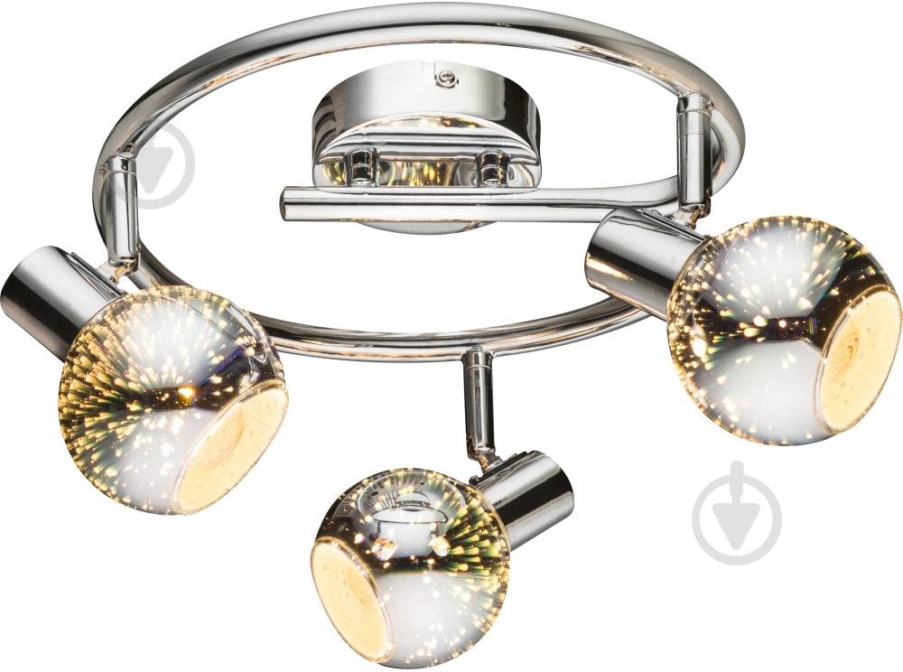 Спот Globo Koby 3x40 Вт E14 хром 54845-3 - фото 1