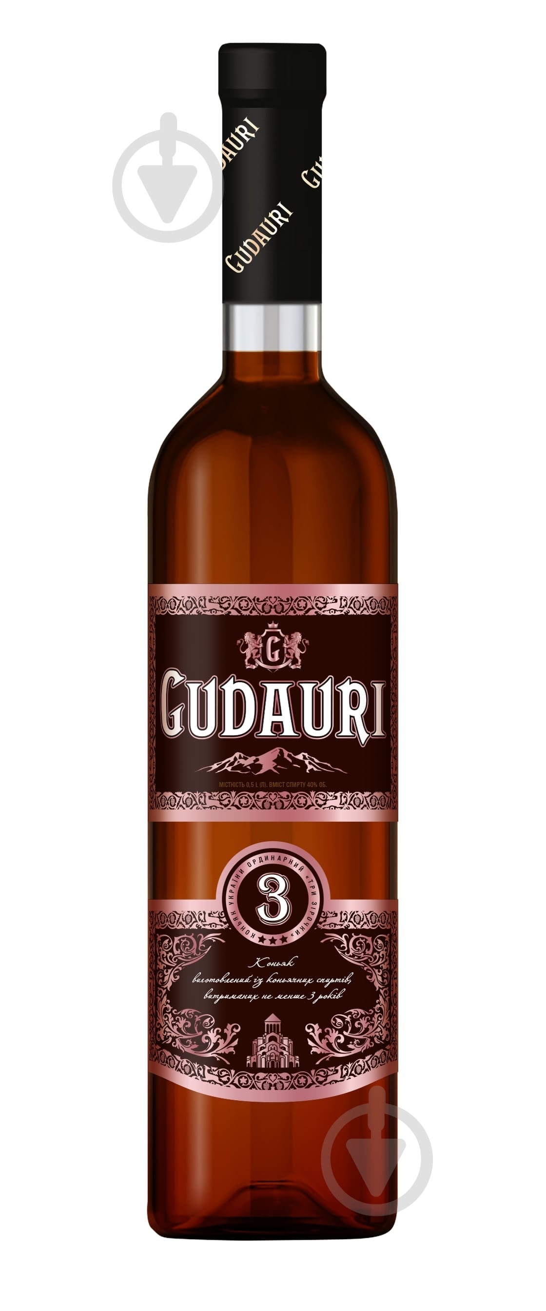 Коньяк Gudauri 3 роки витримки 40% 0,5 л - фото 1