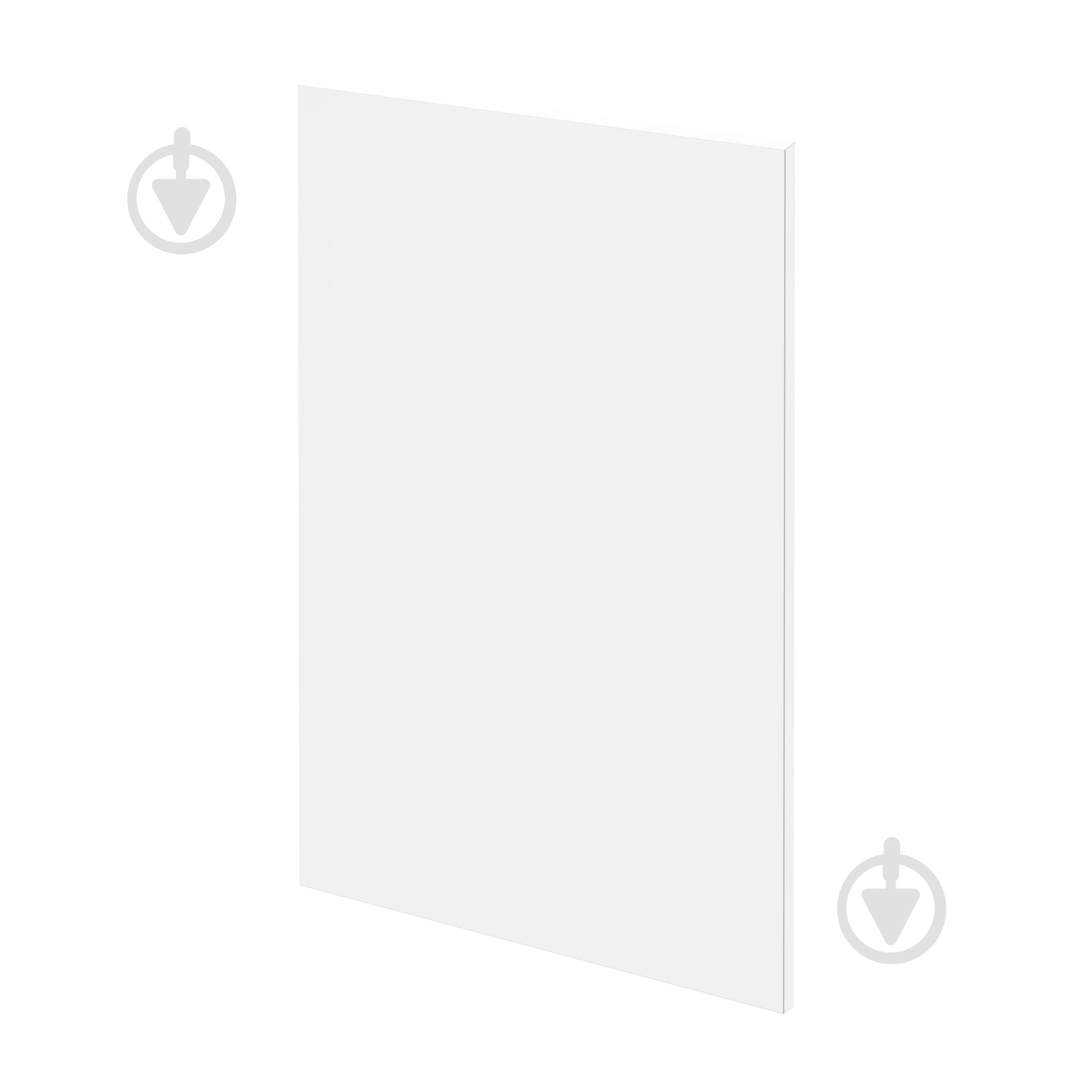 Фасад для кухні KS Wood Білий глянець Р100 176x396 н/св - фото 1 Фасад для кухні KS Wood Білий глянець Р100 176x396 н/св - фото 1