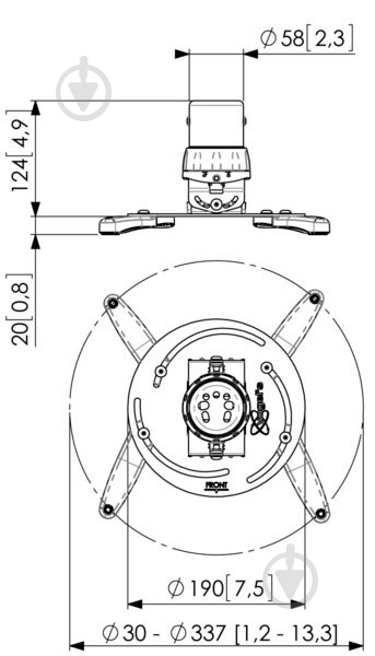 Кронштейн Vogels PPC 1500 поворотно-наклонные серый - фото 4