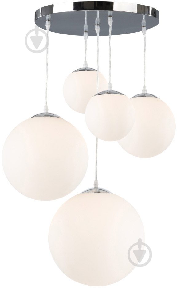 Подвес Globo Balla 5x60 Вт E27 матовый никель 1581-5 - фото 1