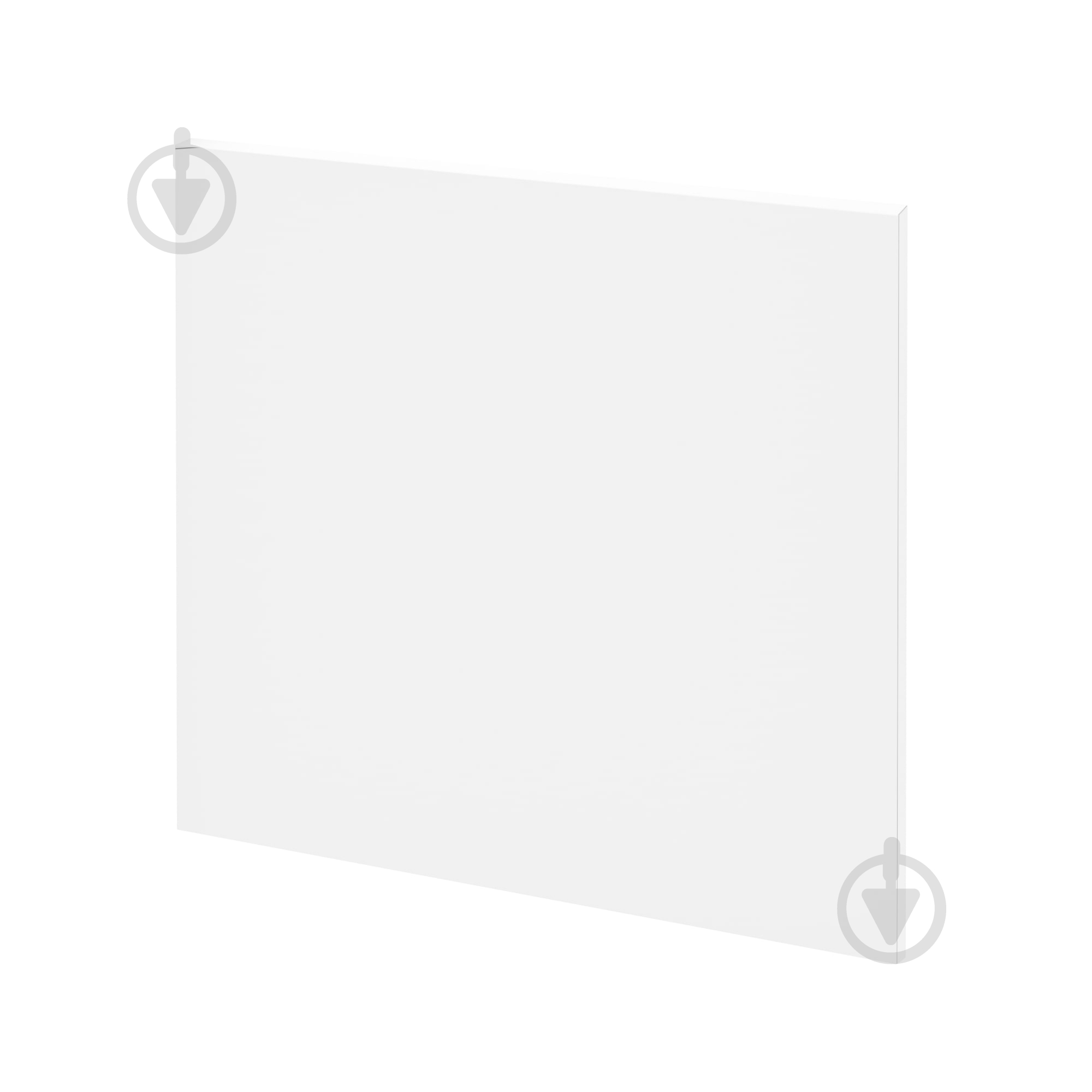 Фасад для кухні KS Wood Білий глянець Р100 570x596 - фото 1