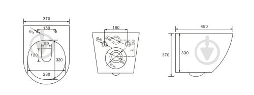 Унитаз подвесной Imprese OSLAVA TWIST c06307103 - фото 3
