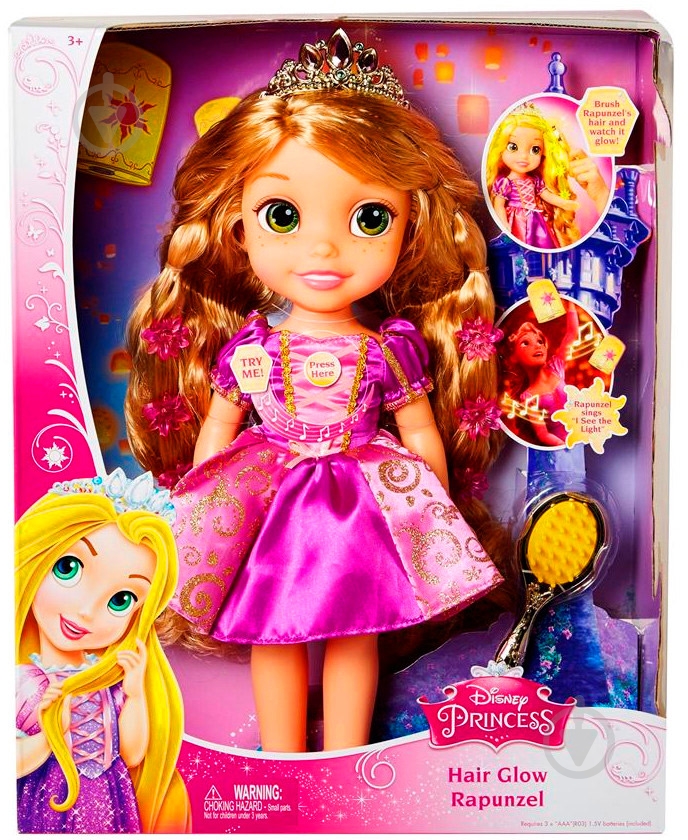 Кукла Jakks Pacific Disney Princess Рапунцель с сияющими волосами 7 759440 - фото 3