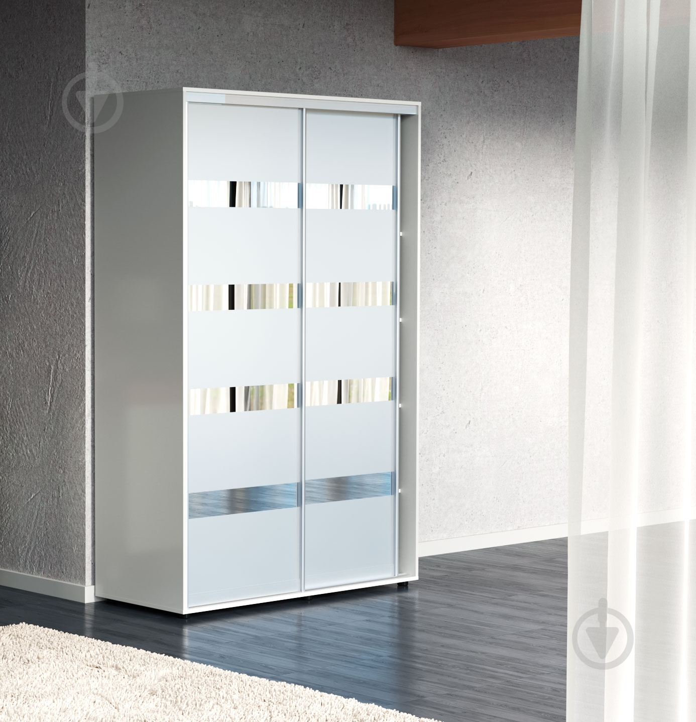 Корпус шафи-купе Берегиня ДСП Україна 1400х600x2200 мм німфея альба - фото 1