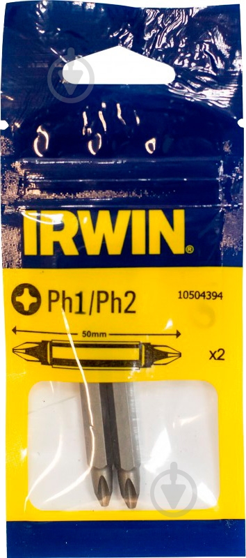 Бита Irwin двостороння я PH DOUBLE END 50 мм. PH2/PH2 2 шт. 10504394 - фото 2