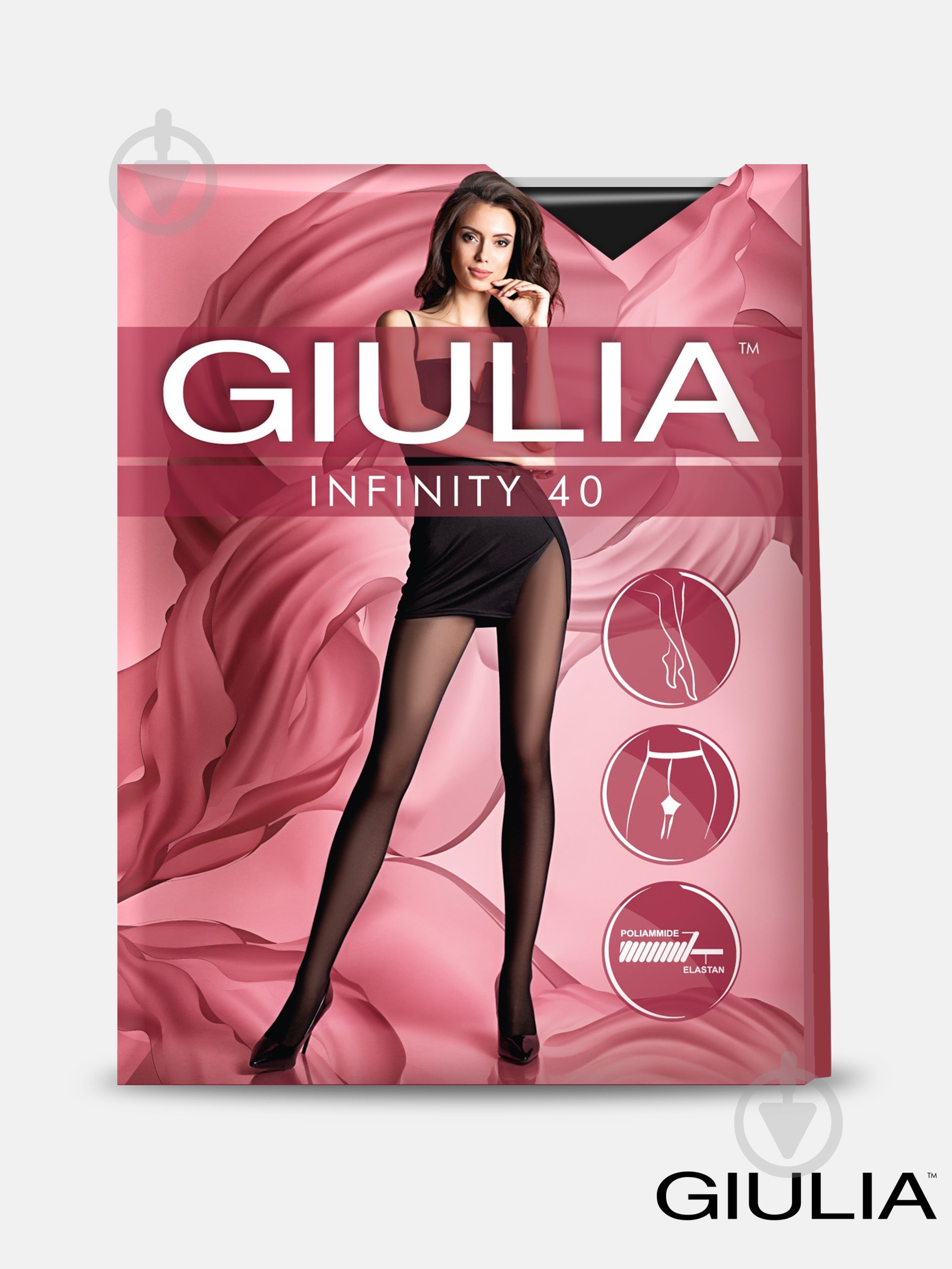 Колготки Giulia INFINITY 40 den nero 2 черный - фото 1