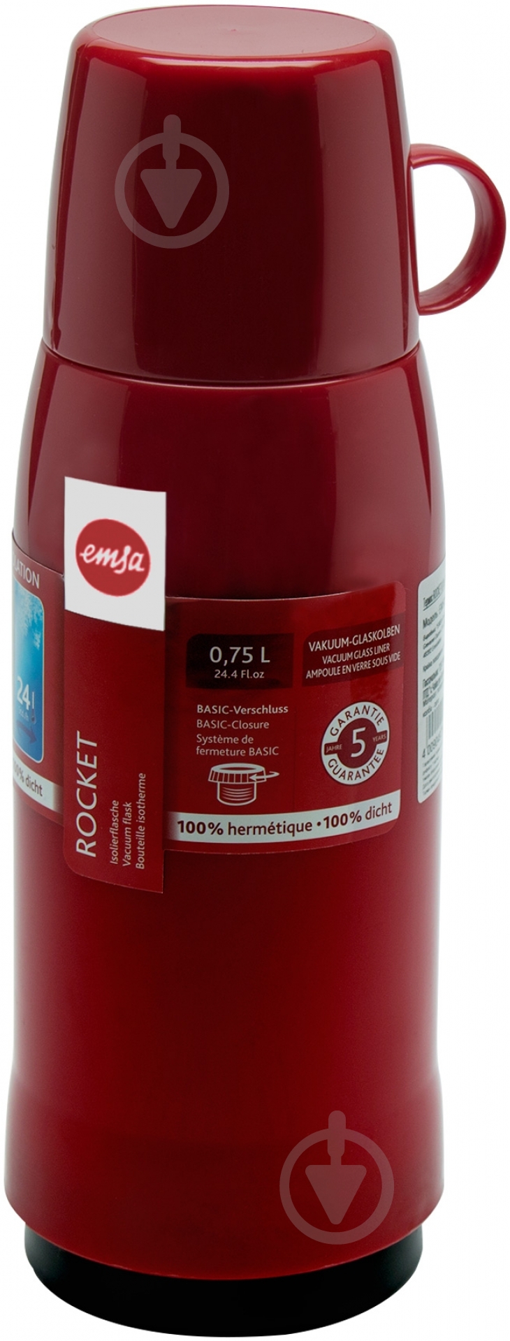 Термос Emsa Rocket 0,75 л червоний EM502447 - фото 1 Термос Emsa Rocket 0,75 л червоний EM502447 - фото 1