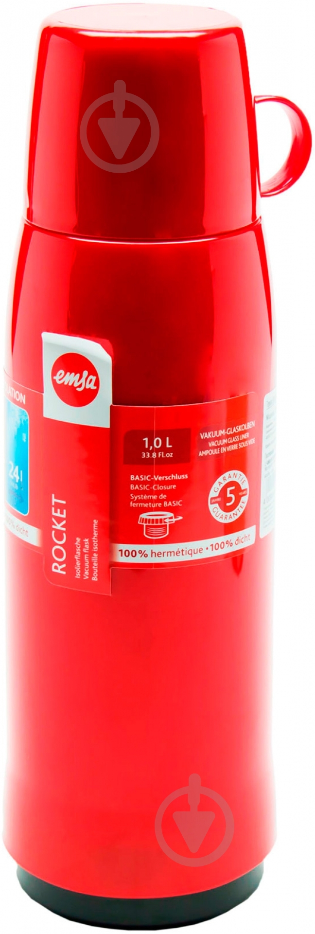 Термос Emsa Rocket 1 л красный EM502450 - фото 1