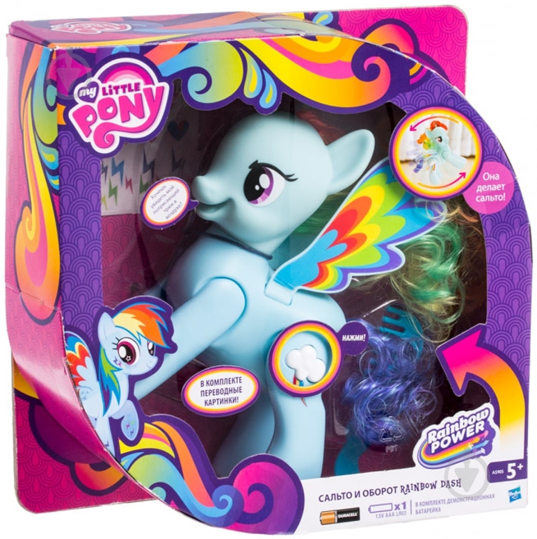 Фигурка Hasbro Май Литл Пони Шустрая Рейнбоу деш A5905 - фото 3 Фигурка Hasbro Май Литл Пони Шустрая Рейнбоу деш A5905 - фото 3