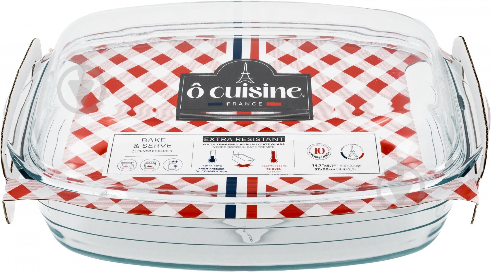 Кастрюля стеклянная O Cuisine прямоугольная 4.4 л + 2.3 л (466AC00/2043) - фото 1 Кастрюля стеклянная O Cuisine прямоугольная 4.4 л + 2.3 л (466AC00/2043) - фото 1