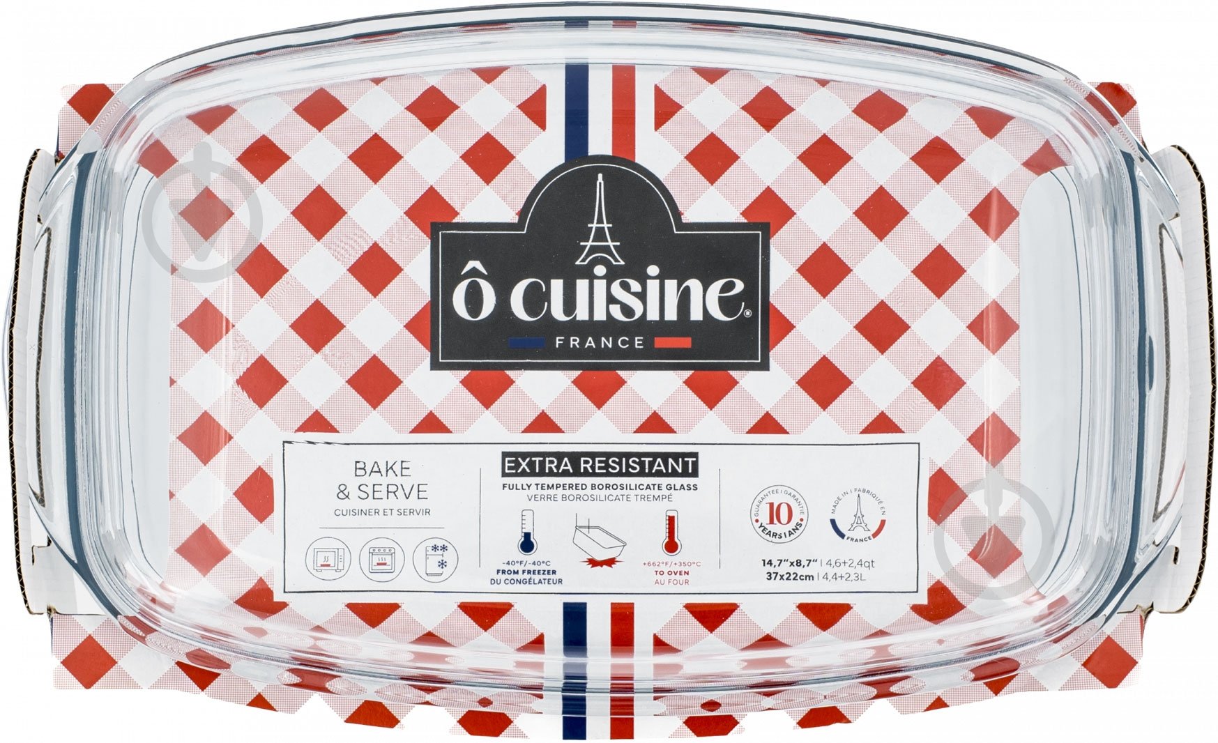 Кастрюля стеклянная O Cuisine прямоугольная 4.4 л + 2.3 л (466AC00/2043) - фото 3 Кастрюля стеклянная O Cuisine прямоугольная 4.4 л + 2.3 л (466AC00/2043) - фото 3