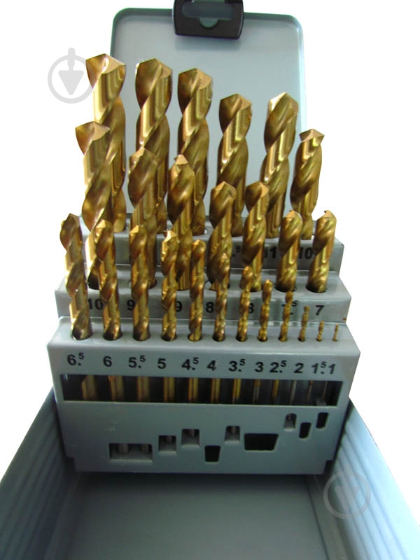 Набор сверл по металлу Vulkan HSS-TiN 1-13 мм 25 шт. 61020251 - фото 2