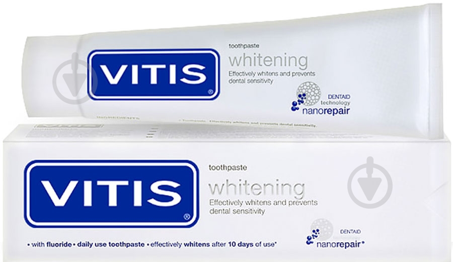 Зубная паста Dentaid VITIS WHITENING 100 мл - фото 1 Зубная паста Dentaid VITIS WHITENING 100 мл - фото 1
