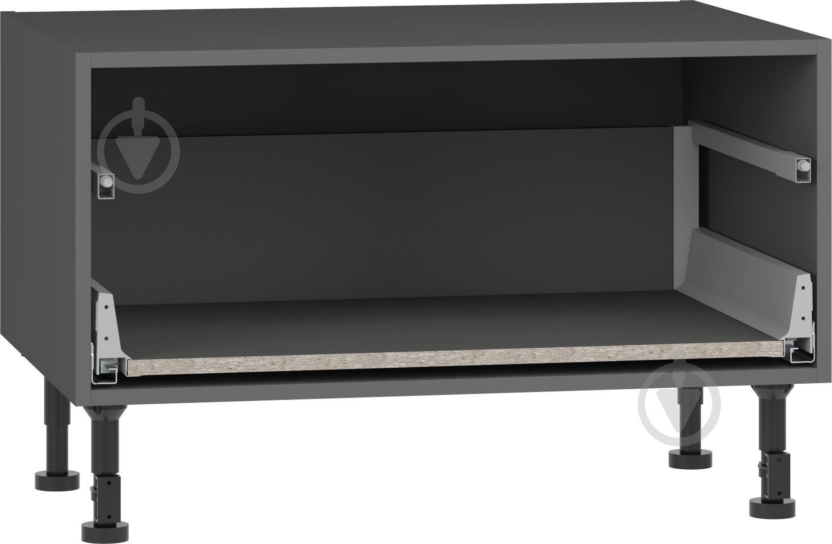 Тумба нижня Грейд з 1-м ящиком тандембоксами/Оптимум 800x510x560 мм сірий графіт - фото 1 Тумба нижня Грейд з 1-м ящиком тандембоксами/Оптимум 800x510x560 мм сірий графіт - фото 1