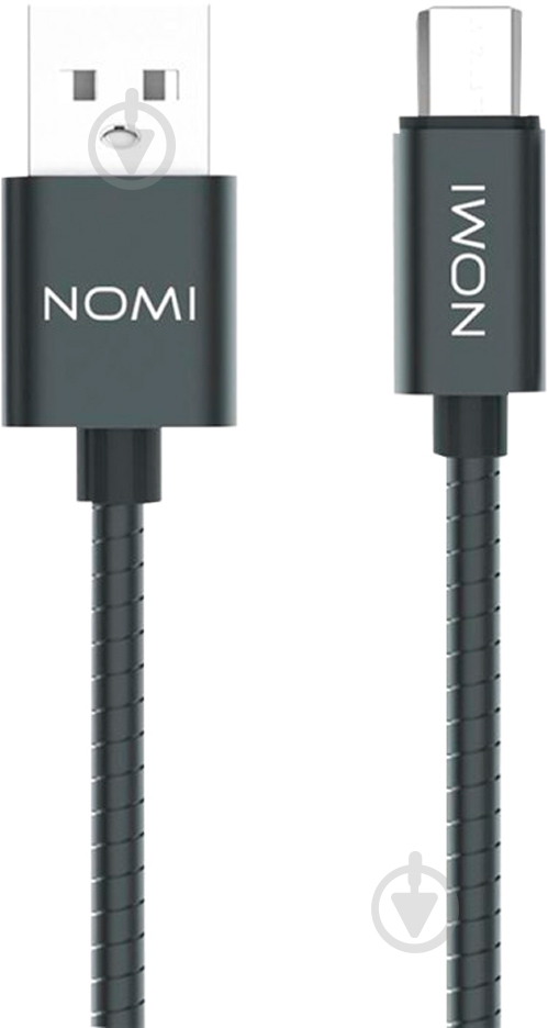 Кабель Nomi USB – microUSB 1 м серый (344280) DCWQ 10m - фото 1