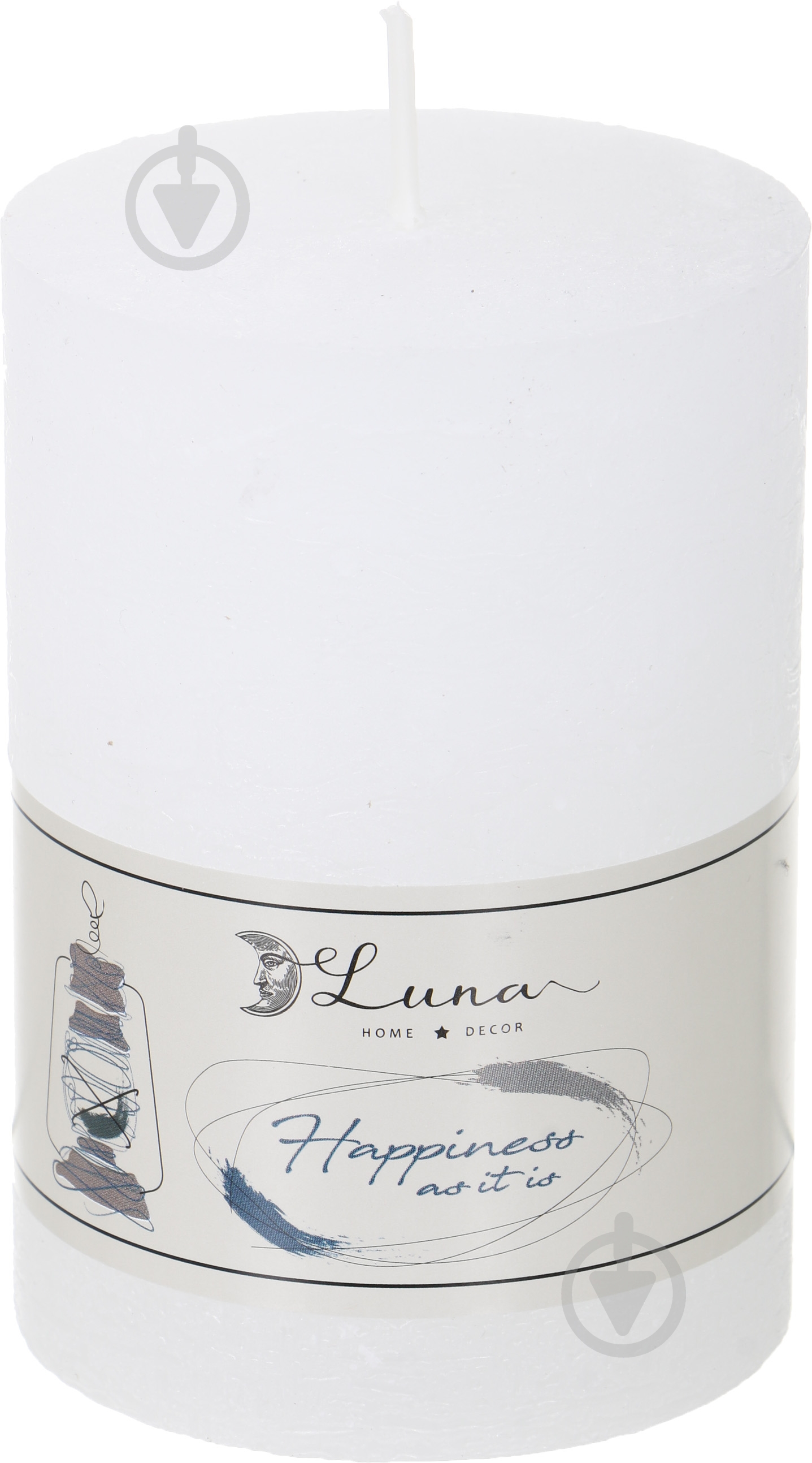 Свеча Hygge цилиндр белая 70х100 Luna - фото 1