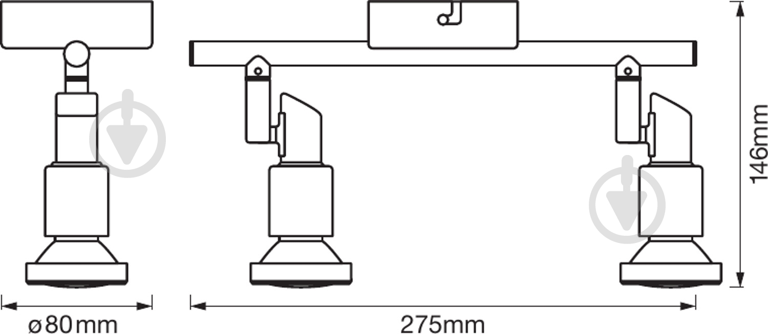 Спот Ledvance LED 2x2,6 Вт GU10 хром - фото 3