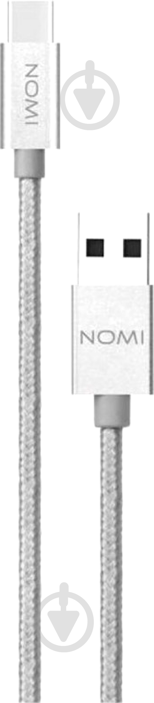 Кабель Nomi USB Type-C – USB Type-C 2 м серебряный (316193) DCM 20c - фото 1