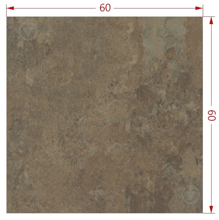 Плитка Stargres Peacock Rusty (KW) Gres szkl. Rett 60x60x3 см - фото 10