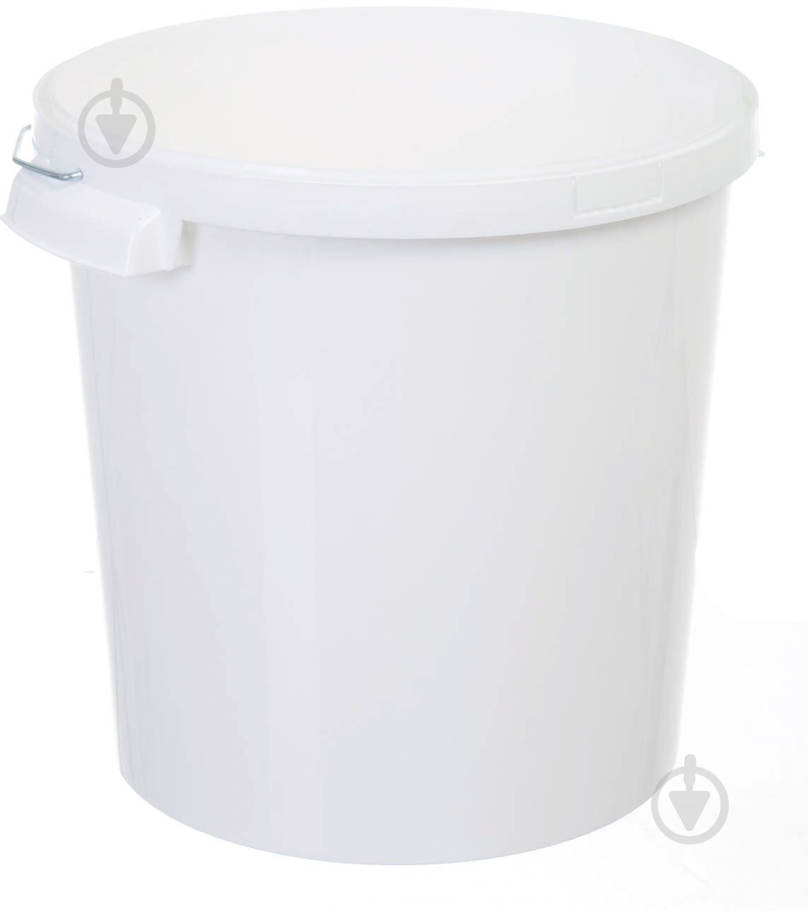 Ведро обычное Poliplast с металлической ручкой (пищевой пластик) 20 л белый - фото 3