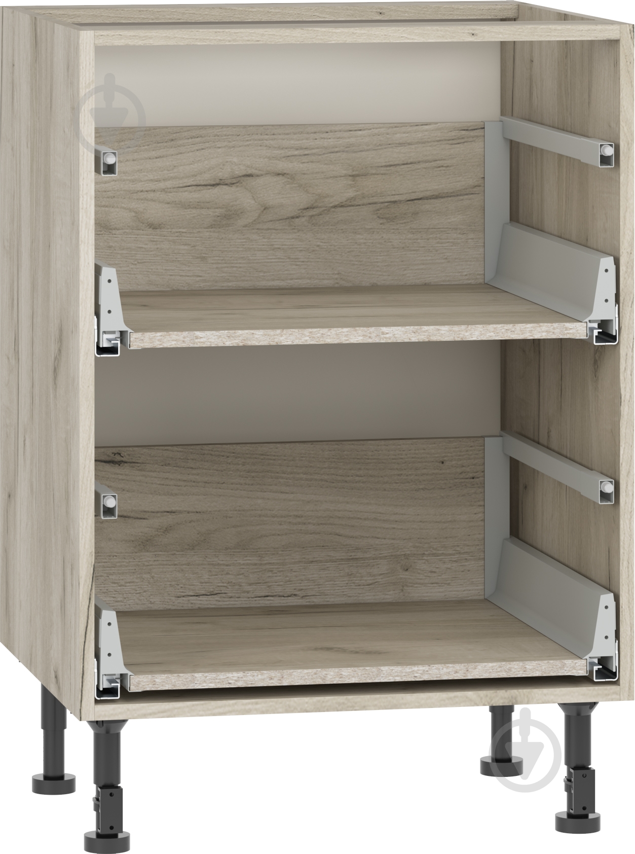 Тумба нижня Грейд з 2-ма ящиками тандембоксами/Оптимум 600x870x525 мм крафт сірий - фото 1