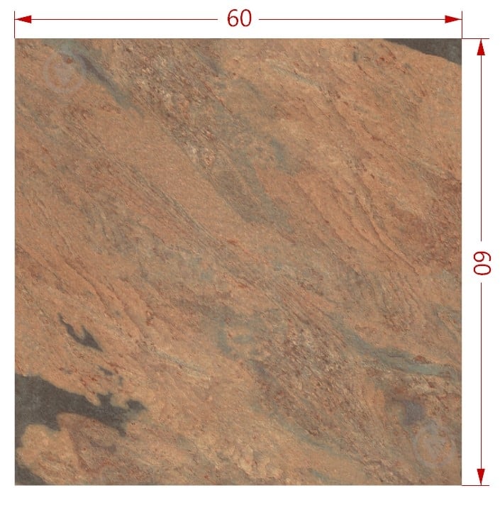 Плитка Stargres Peacock Copper (KW) Gres szkl. Rett 60x60x3 см - фото 14