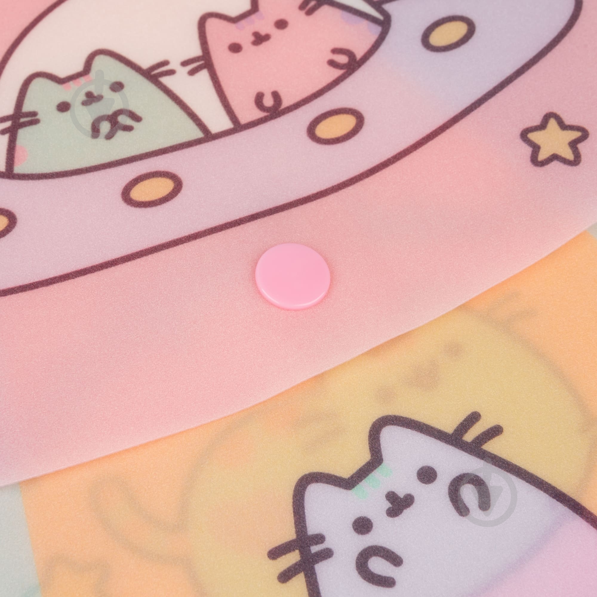 Папка-конверт А4 на кнопці Pusheen глітерний YES - фото 2