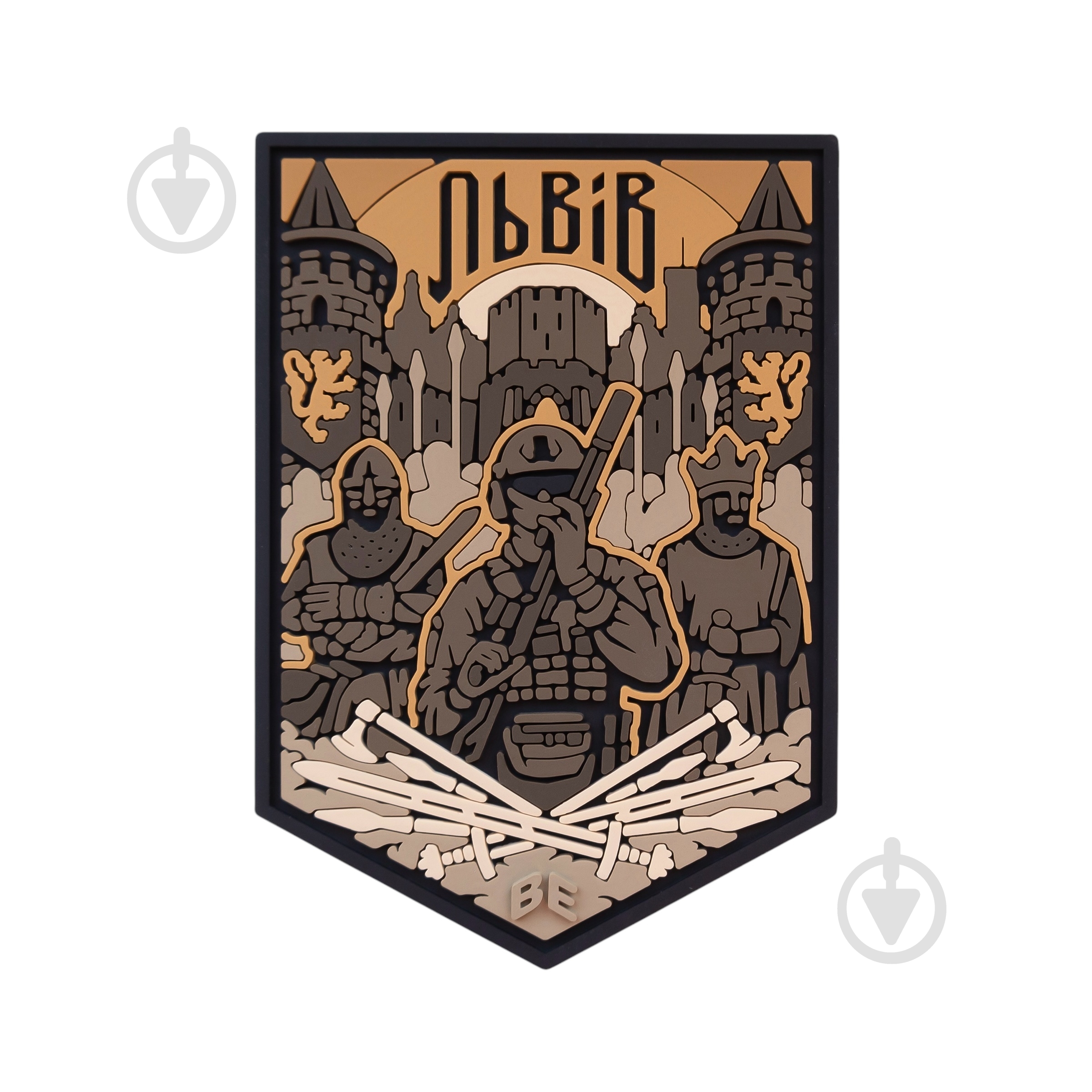 Шеврон-патч Brand Element "Львов" койот 7.5х6 см - фото 1