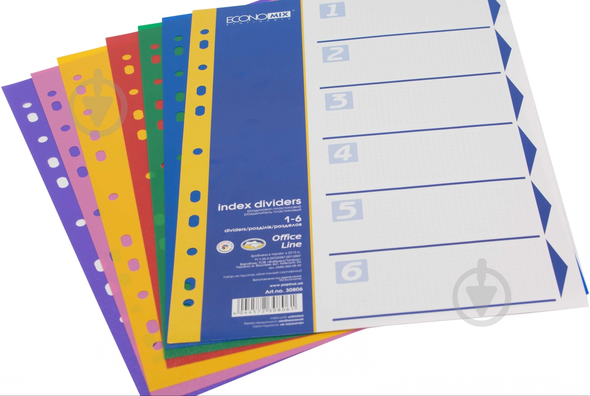 Разделитель E30806 А4 6 шт Economix - фото 2