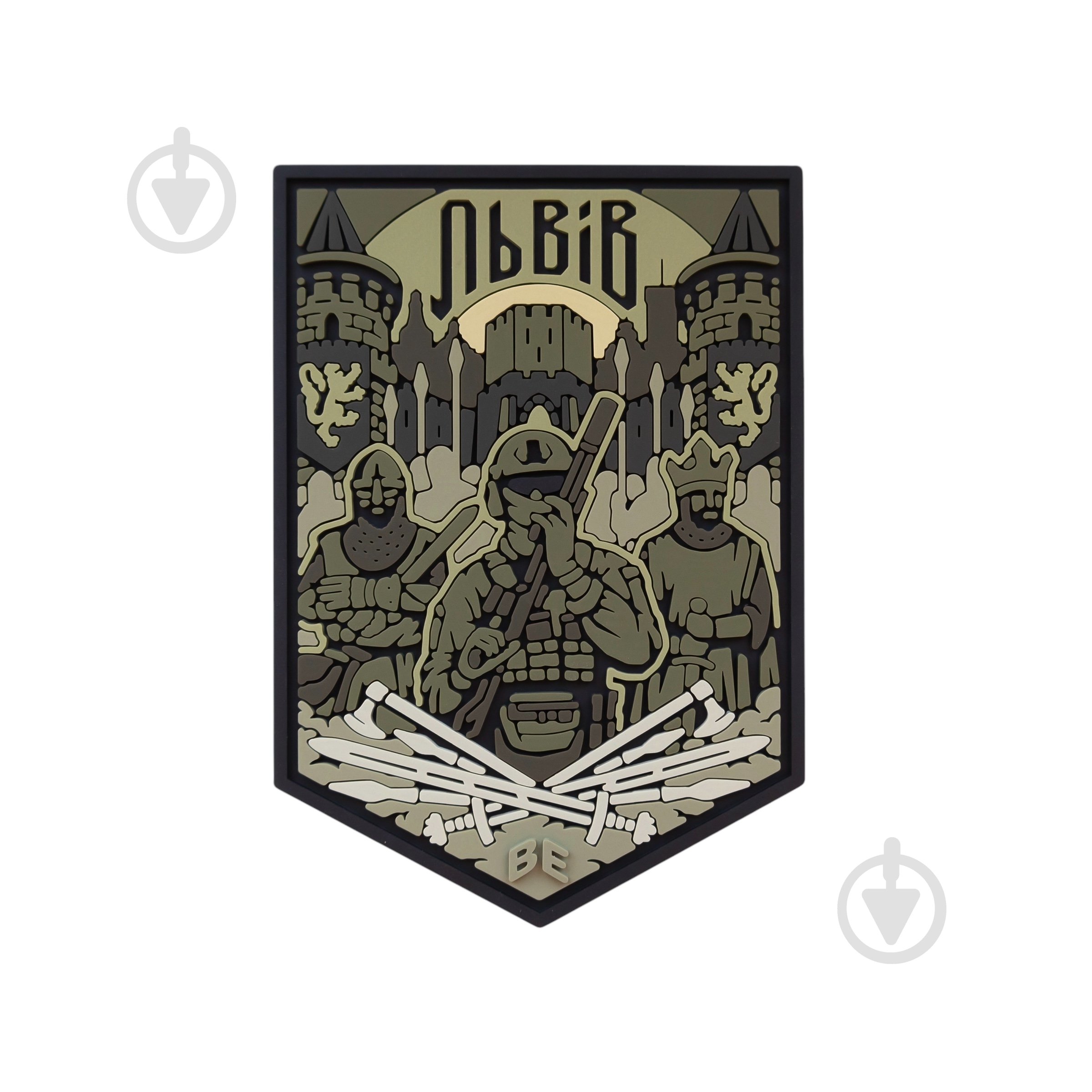 Шеврон-патч Brand Element "Львов" олива 7.5х6 см - фото 1