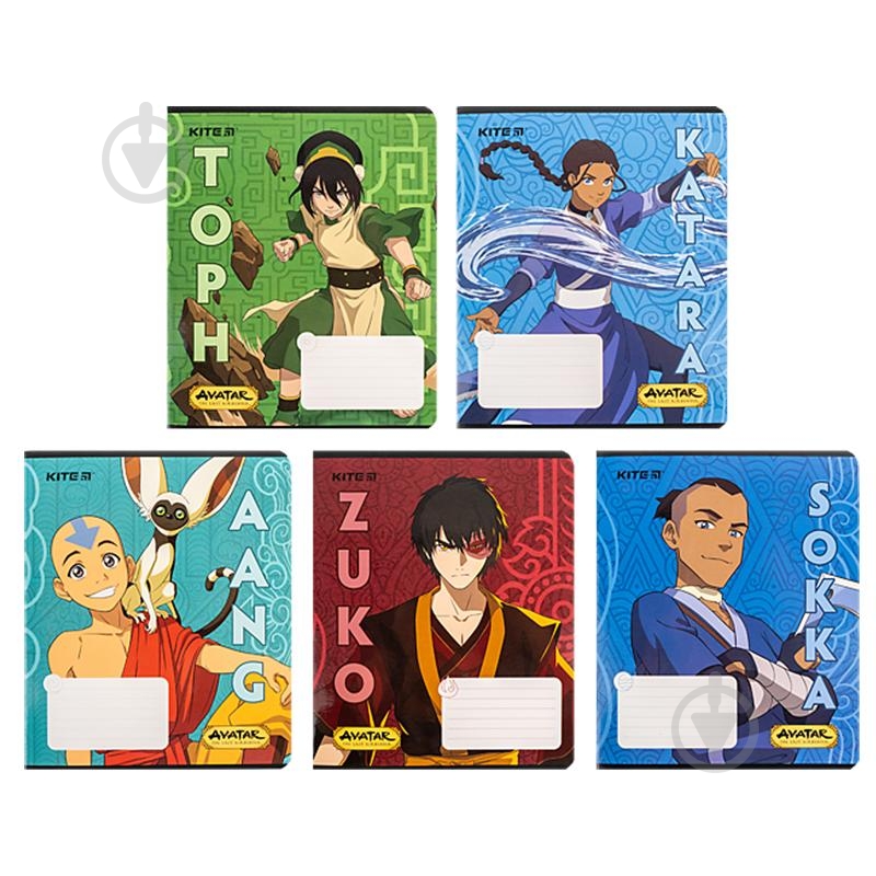 Набор тетрадей 12 лист. клетка Avatar: The Last Airbender 5 шт. KITE - фото 1 Набор тетрадей 12 лист. клетка Avatar: The Last Airbender 5 шт. KITE - фото 1