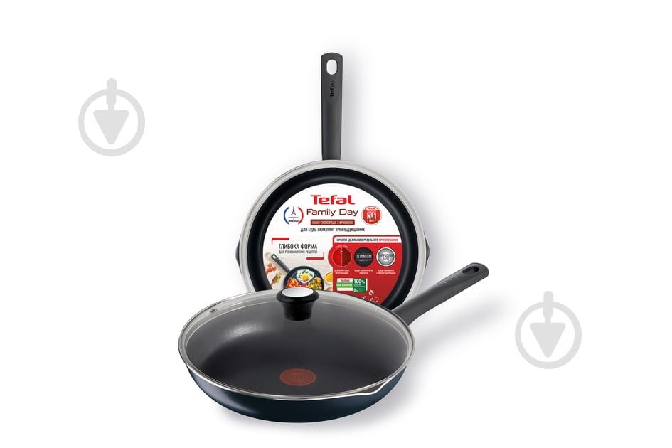 Сковорода з кришкою Tefal Family Day 28 см B5660653_SET - фото 4