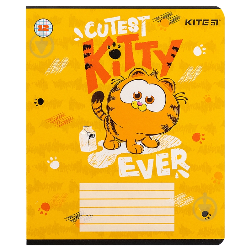Набір зошитів 12 арк. клітинка Garfield 5 шт. KITE - фото 2