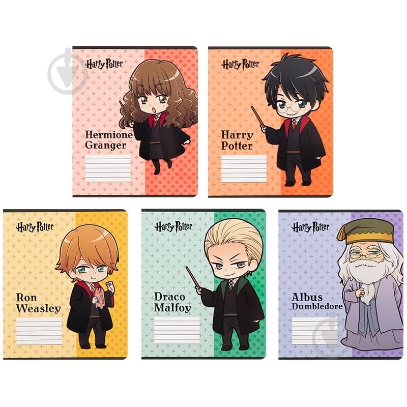 Набор тетрадей 12 лист. клетка Harry Potter-1 5 шт. KITE - фото 1 Набор тетрадей 12 лист. клетка Harry Potter-1 5 шт. KITE - фото 1