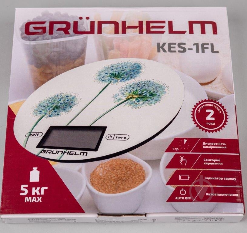 Весы кухонные Grunhelm KES-1FL - фото 2 Весы кухонные Grunhelm KES-1FL - фото 2