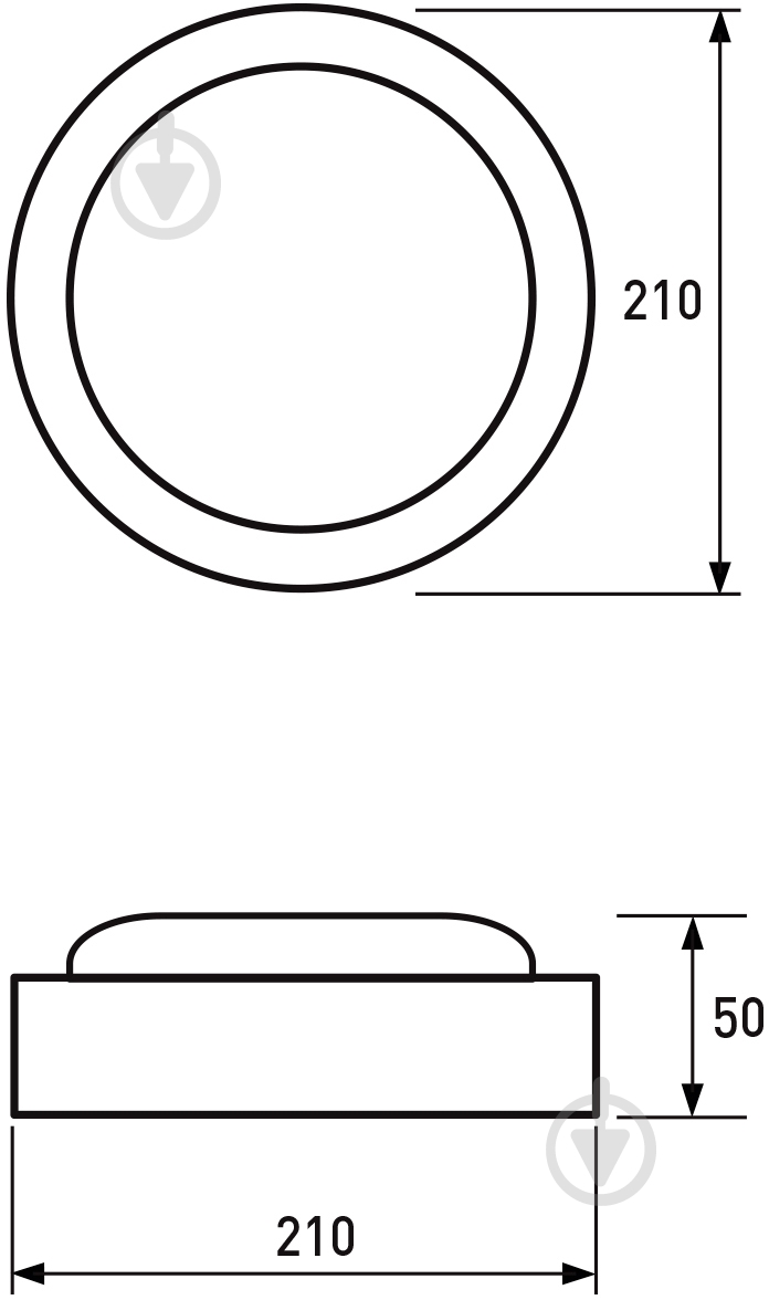 Світильник адміністративний LED Eurolamp 12 Вт NLR-12/55 (F) IP65 - фото 3