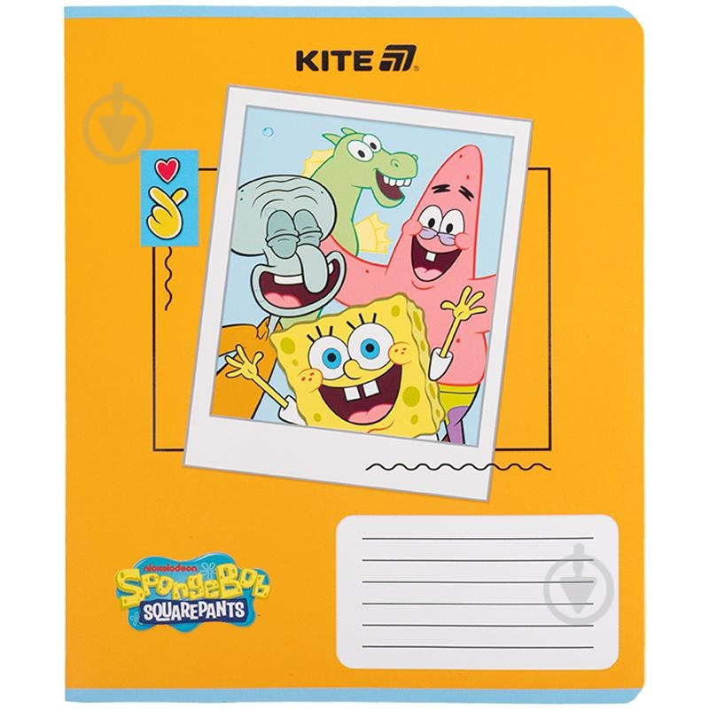 Набір зошитів 12 арк. клітинка Sponge Bob 5 шт. KITE - фото 2