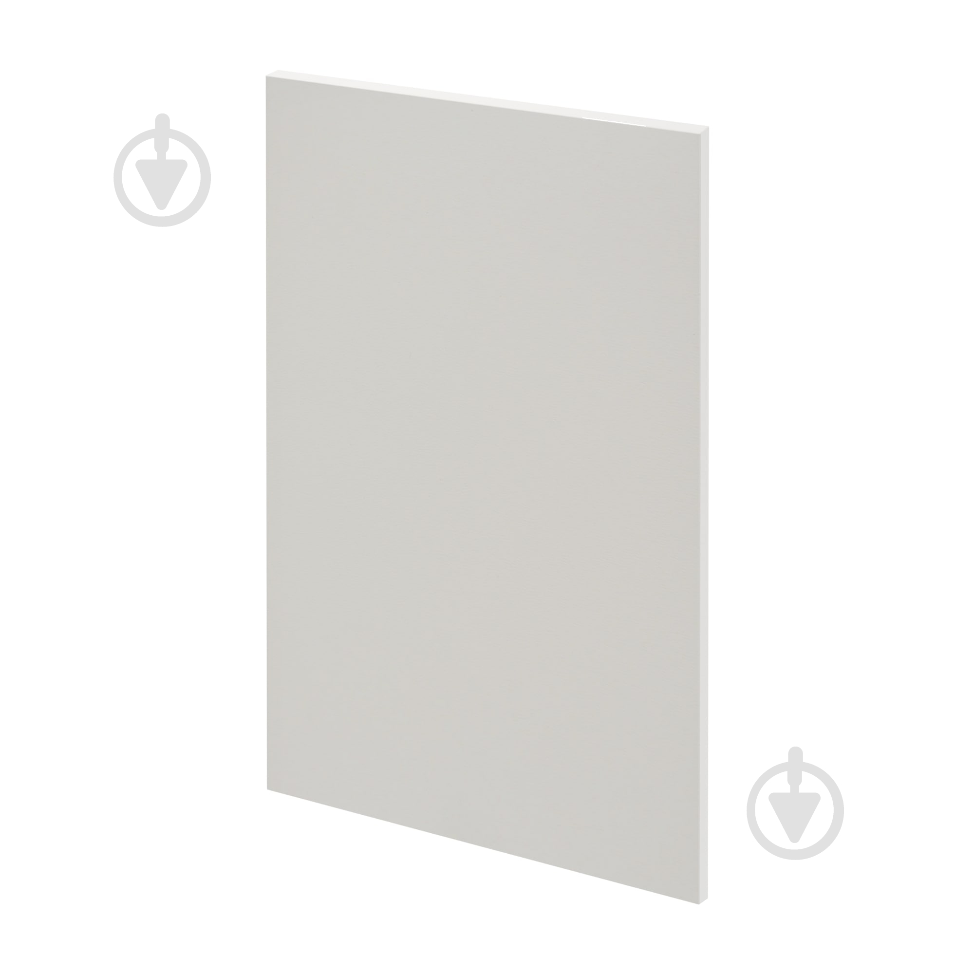 Фасад для кухни KS Wood Светло-серый глянец Р116 1334x396 левый - фото 1