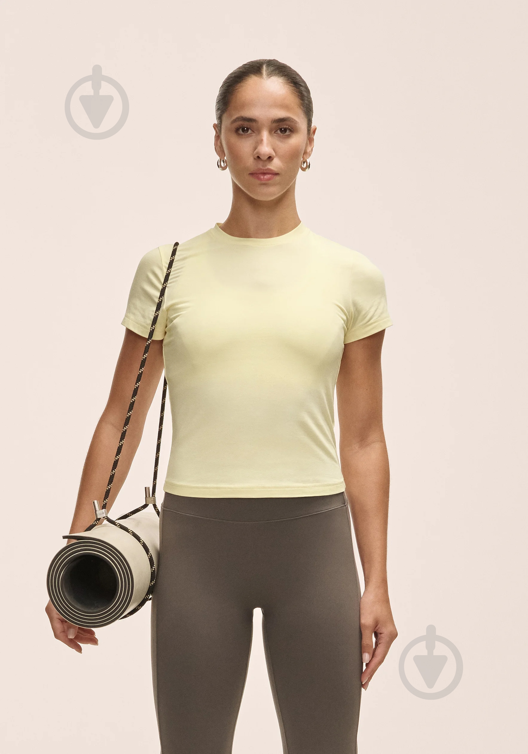 Футболка Casall Cotton Blend Slim Tee 25011-585 р.S жовтий - фото 1