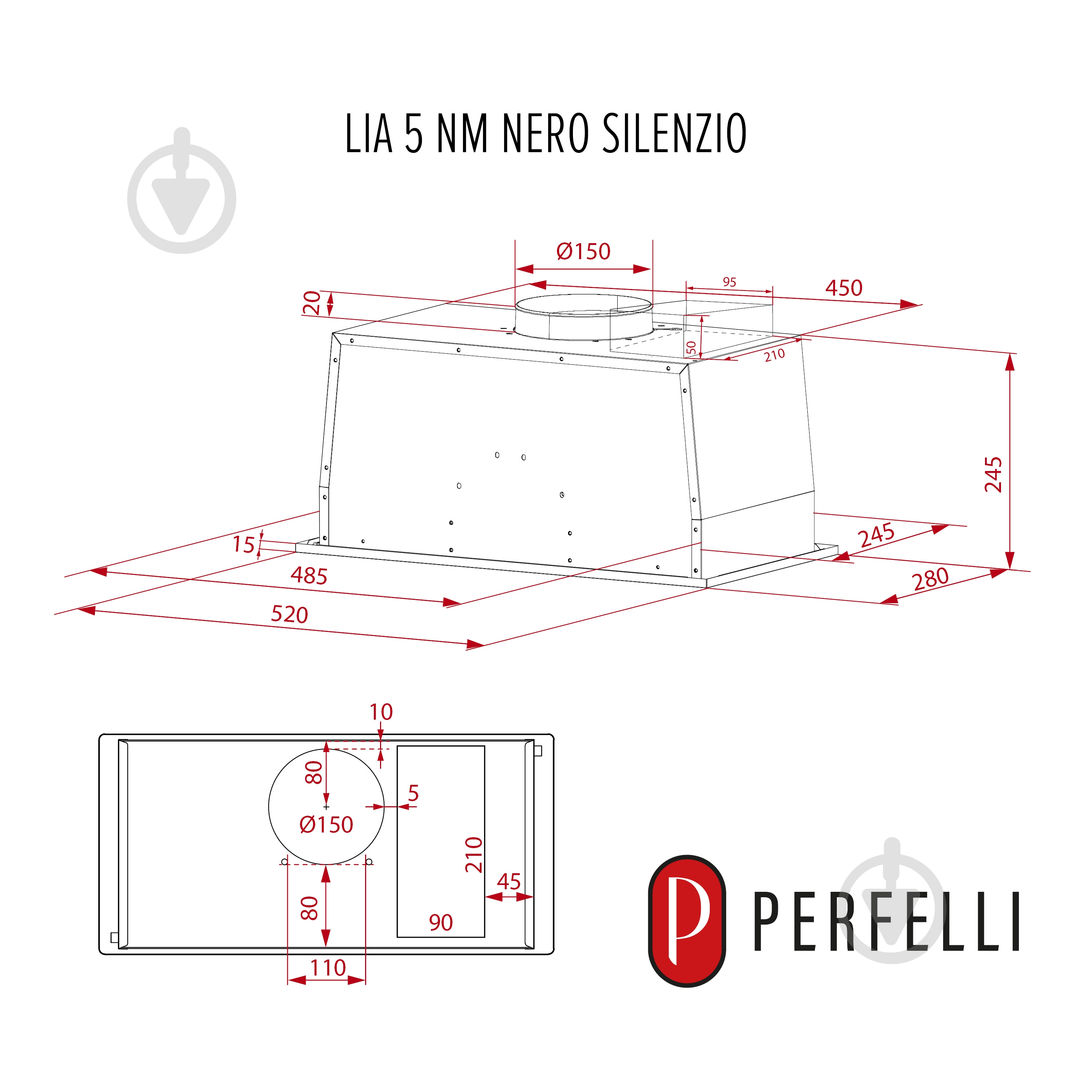 Вытяжка Perfelli LIA 5 NM NERO SILENZIO - фото 15