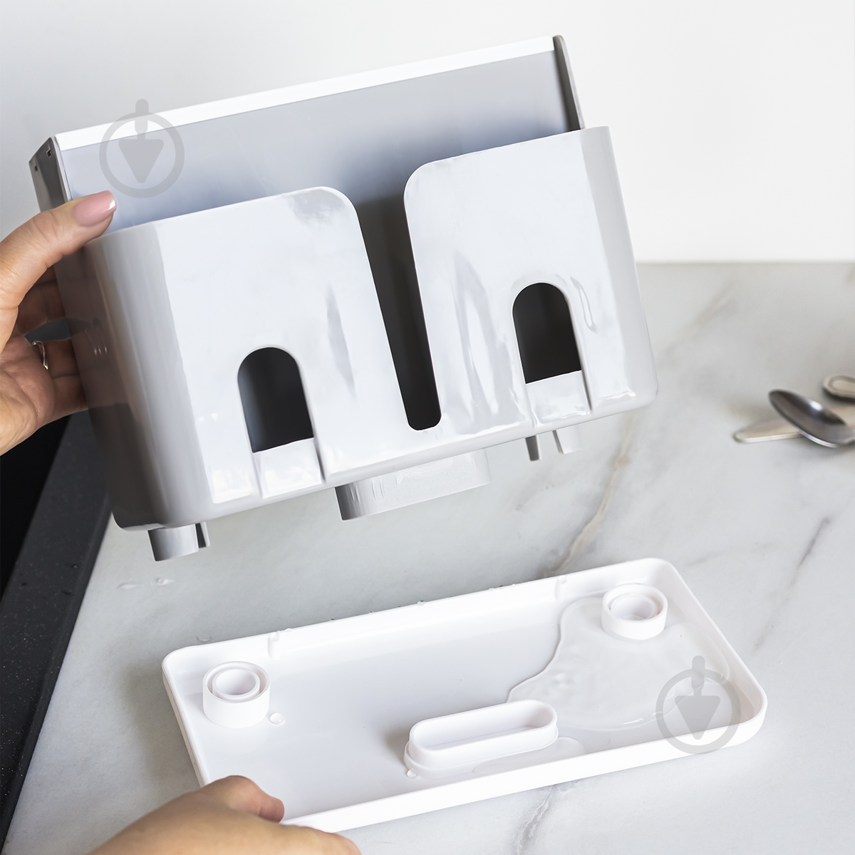 Полка настольная MVM KP-55 GRAY/WHITE - фото 4 Полка настольная MVM KP-55 GRAY/WHITE - фото 4