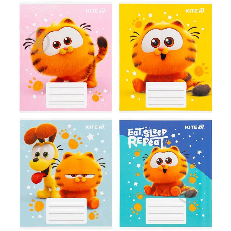Набір зошитів 12 арк. коса лінія Garfield 5 шт. KITE - фото 1 Набір зошитів 12 арк. коса лінія Garfield 5 шт. KITE - фото 1